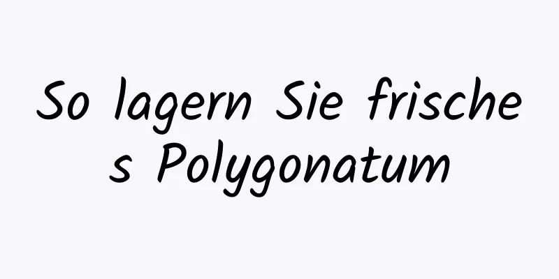 So lagern Sie frisches Polygonatum