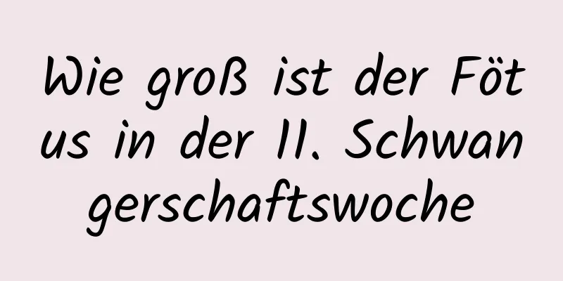 Wie groß ist der Fötus in der 11. Schwangerschaftswoche