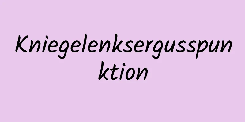 Kniegelenksergusspunktion