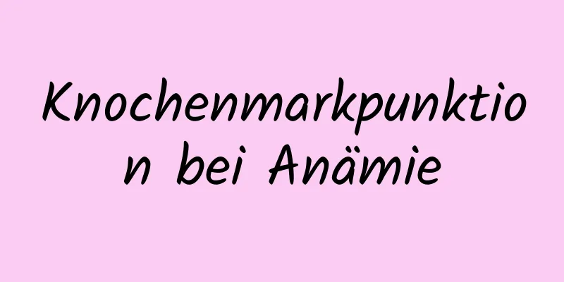 Knochenmarkpunktion bei Anämie