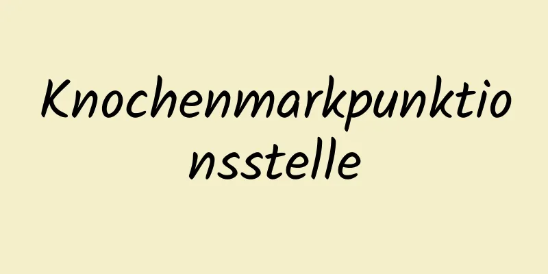 Knochenmarkpunktionsstelle