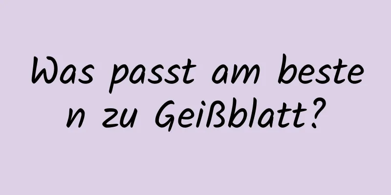 Was passt am besten zu Geißblatt?