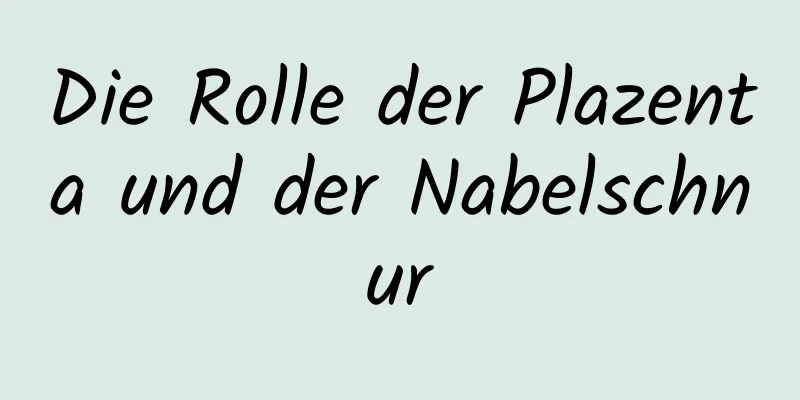 Die Rolle der Plazenta und der Nabelschnur