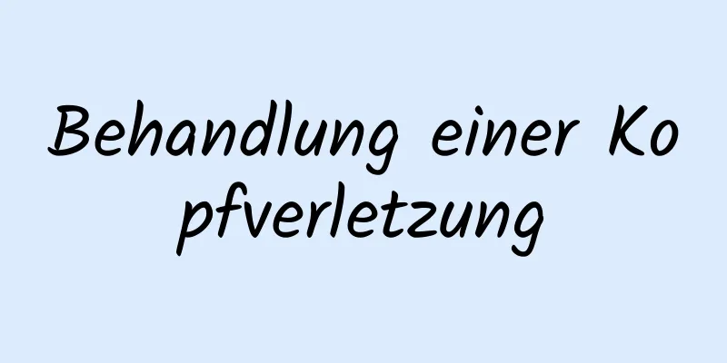 Behandlung einer Kopfverletzung