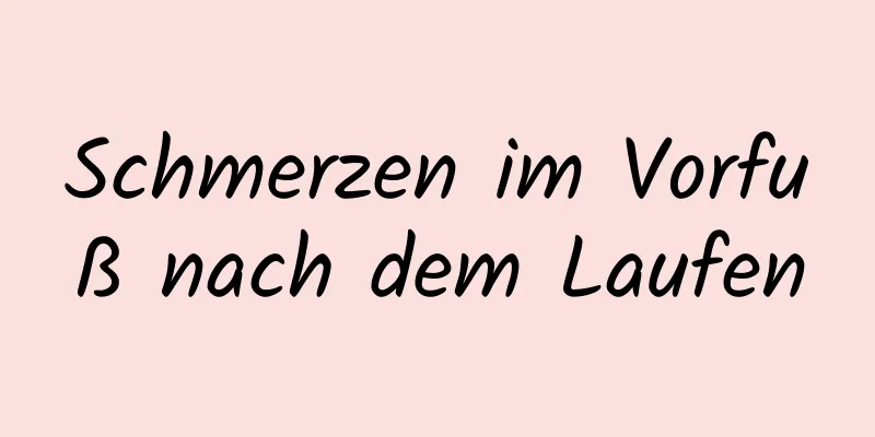 Schmerzen im Vorfuß nach dem Laufen