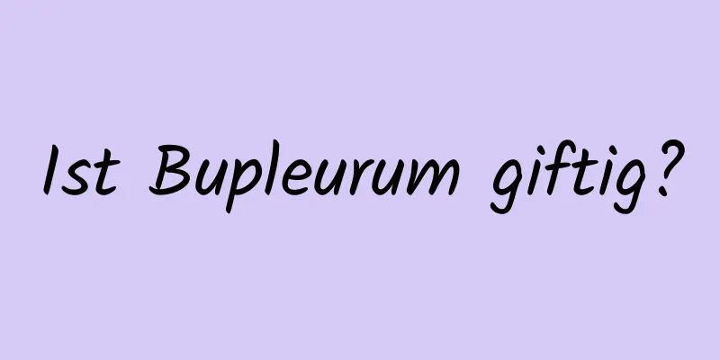 Ist Bupleurum giftig?