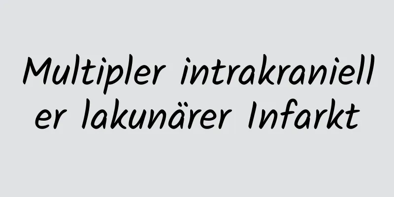 Multipler intrakranieller lakunärer Infarkt