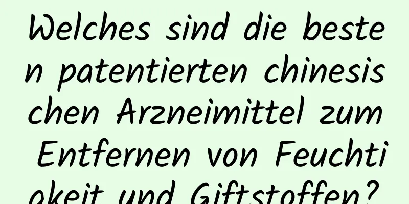 Welches sind die besten patentierten chinesischen Arzneimittel zum Entfernen von Feuchtigkeit und Giftstoffen?