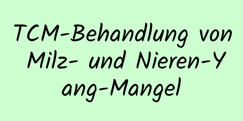 TCM-Behandlung von Milz- und Nieren-Yang-Mangel