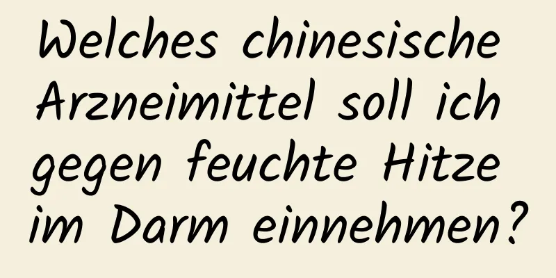 Welches chinesische Arzneimittel soll ich gegen feuchte Hitze im Darm einnehmen?