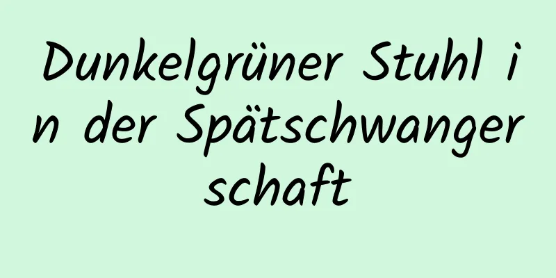 Dunkelgrüner Stuhl in der Spätschwangerschaft