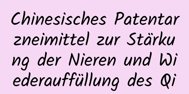 Chinesisches Patentarzneimittel zur Stärkung der Nieren und Wiederauffüllung des Qi