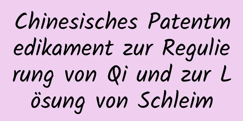 Chinesisches Patentmedikament zur Regulierung von Qi und zur Lösung von Schleim