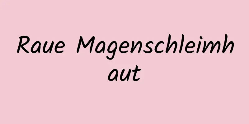 Raue Magenschleimhaut