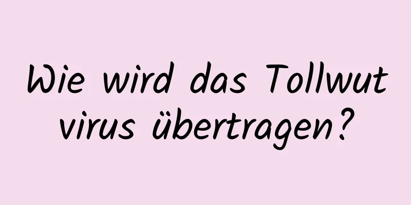 Wie wird das Tollwutvirus übertragen?