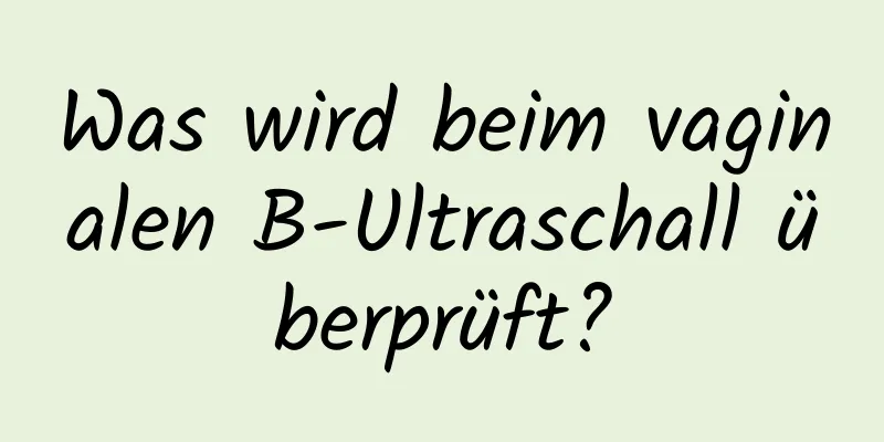 Was wird beim vaginalen B-Ultraschall überprüft?