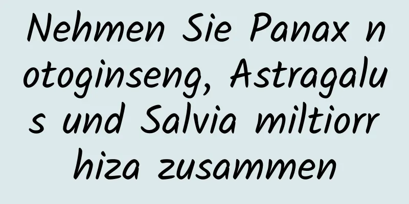 Nehmen Sie Panax notoginseng, Astragalus und Salvia miltiorrhiza zusammen