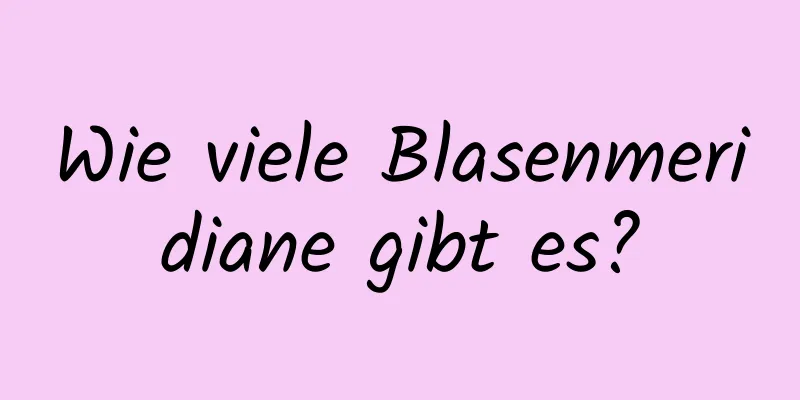 Wie viele Blasenmeridiane gibt es?