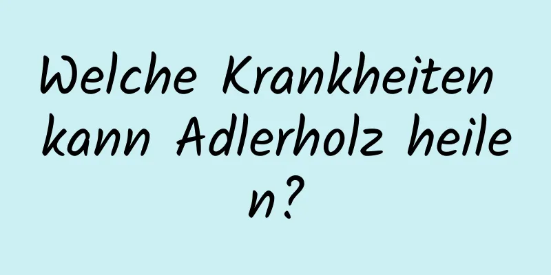 Welche Krankheiten kann Adlerholz heilen?