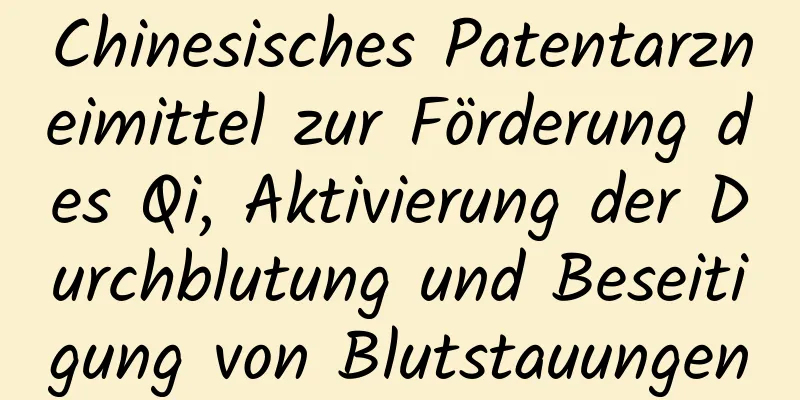 Chinesisches Patentarzneimittel zur Förderung des Qi, Aktivierung der Durchblutung und Beseitigung von Blutstauungen