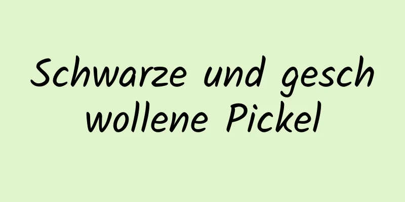 Schwarze und geschwollene Pickel