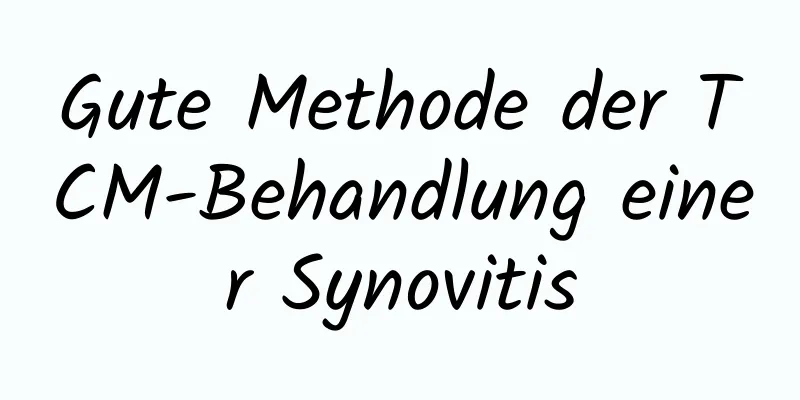 Gute Methode der TCM-Behandlung einer Synovitis