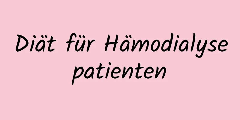 Diät für Hämodialysepatienten