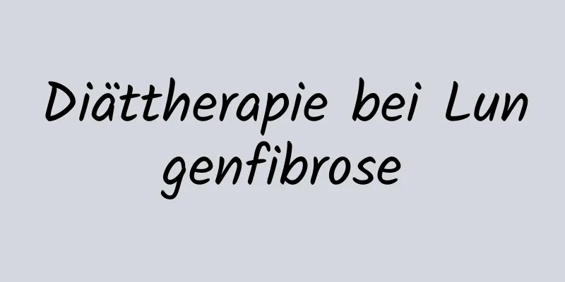 Diättherapie bei Lungenfibrose