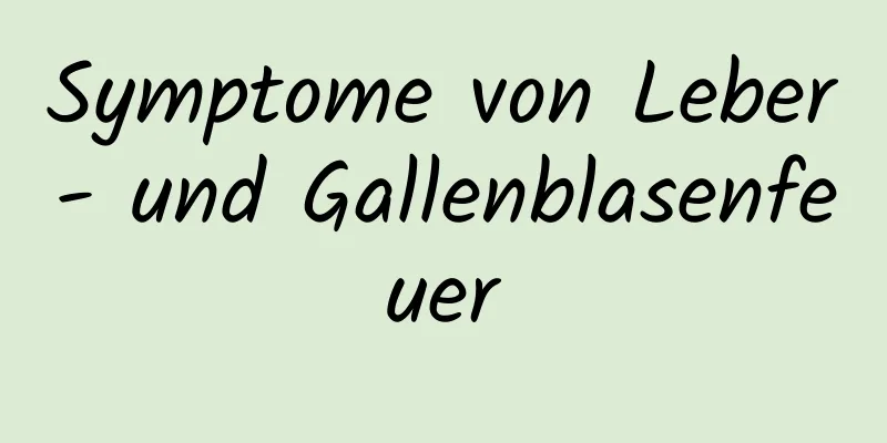 Symptome von Leber- und Gallenblasenfeuer