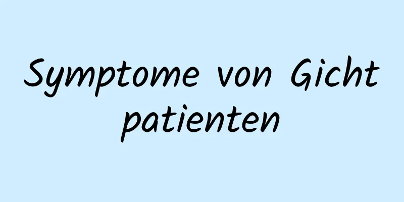 Symptome von Gichtpatienten