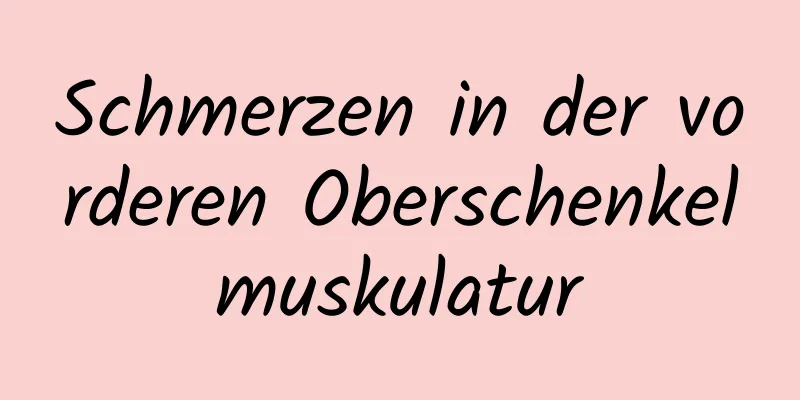 Schmerzen in der vorderen Oberschenkelmuskulatur