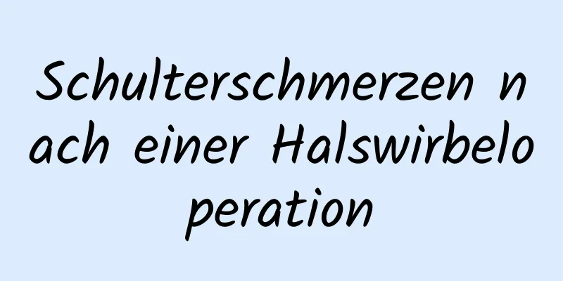 Schulterschmerzen nach einer Halswirbeloperation