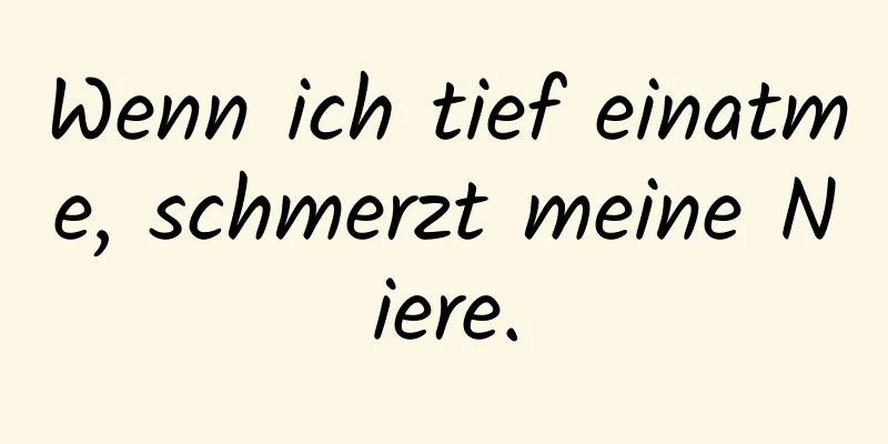 Wenn ich tief einatme, schmerzt meine Niere.