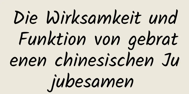 Die Wirksamkeit und Funktion von gebratenen chinesischen Jujubesamen