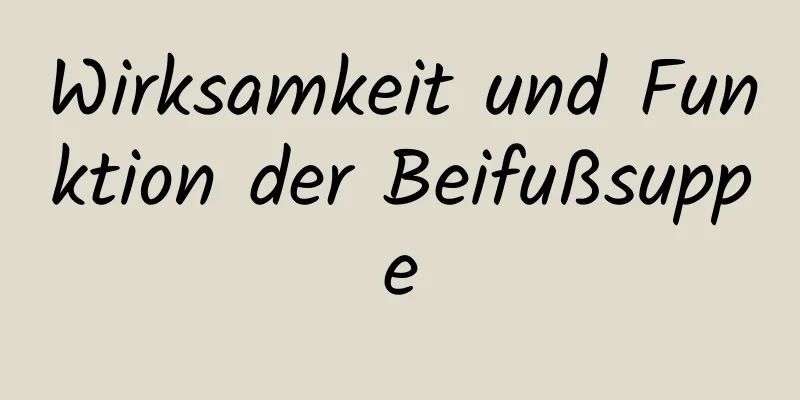 Wirksamkeit und Funktion der Beifußsuppe