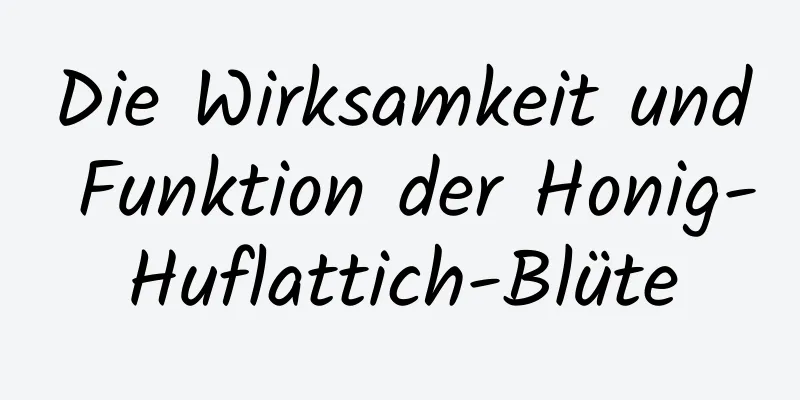 Die Wirksamkeit und Funktion der Honig-Huflattich-Blüte