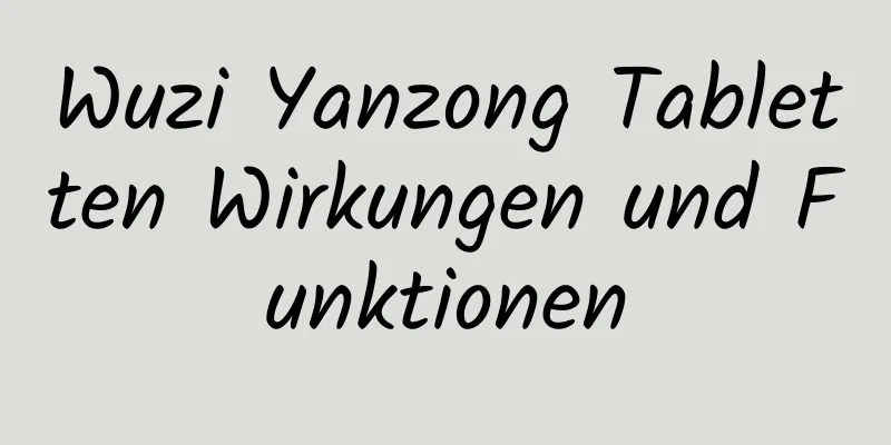 Wuzi Yanzong Tabletten Wirkungen und Funktionen