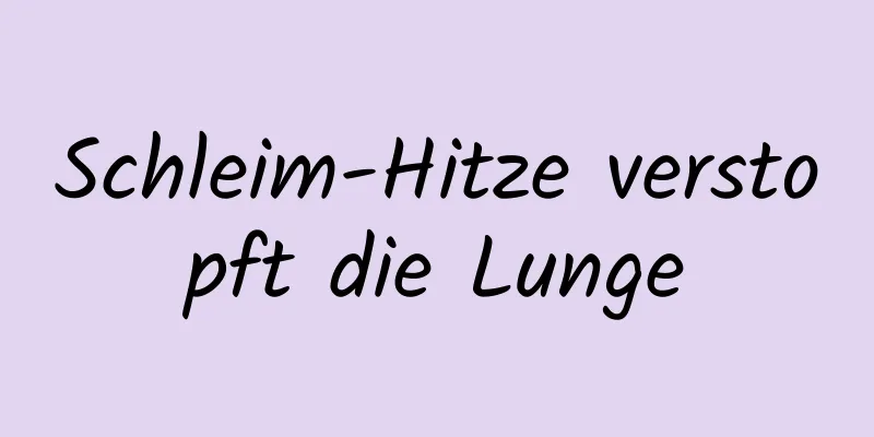 Schleim-Hitze verstopft die Lunge