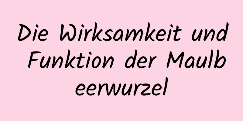 Die Wirksamkeit und Funktion der Maulbeerwurzel