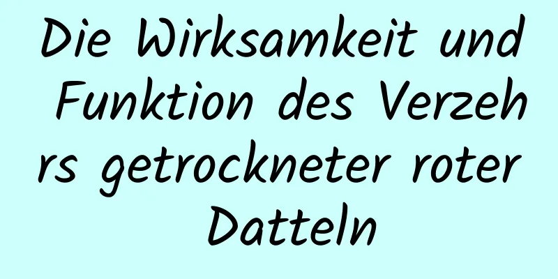 Die Wirksamkeit und Funktion des Verzehrs getrockneter roter Datteln