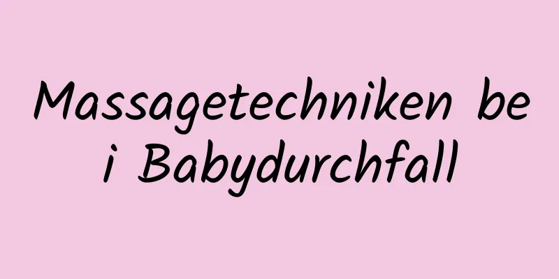 Massagetechniken bei Babydurchfall