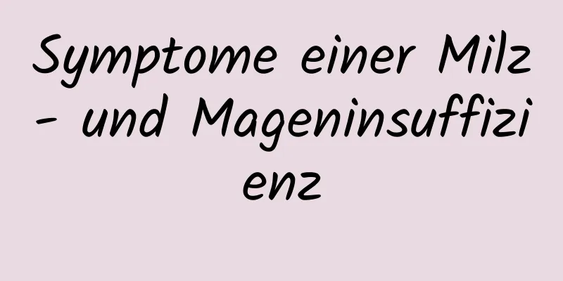 Symptome einer Milz- und Mageninsuffizienz