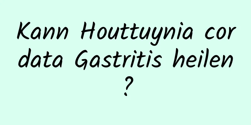 Kann Houttuynia cordata Gastritis heilen?