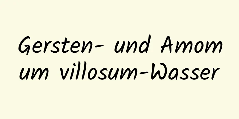 Gersten- und Amomum villosum-Wasser