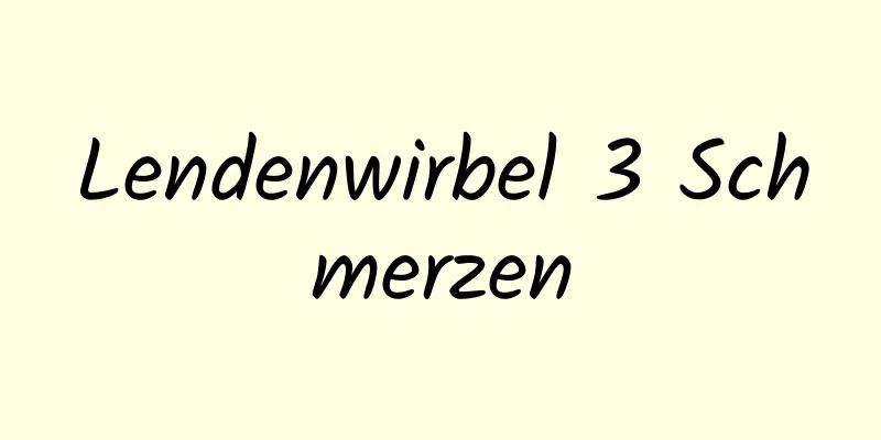 Lendenwirbel 3 Schmerzen