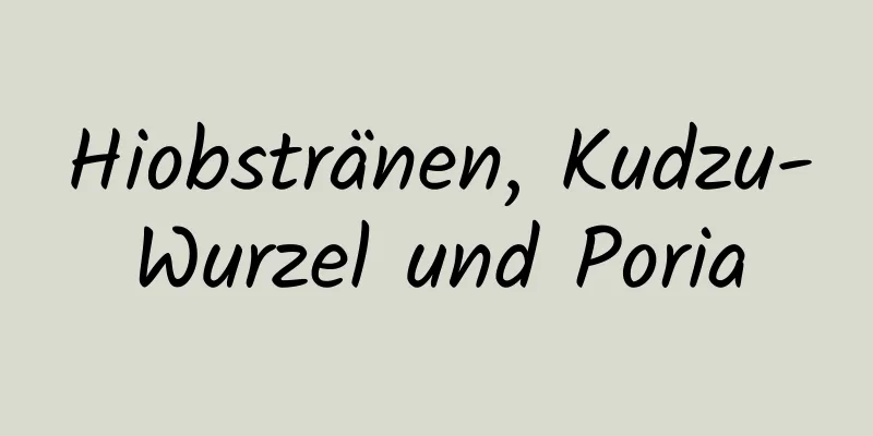 Hiobstränen, Kudzu-Wurzel und Poria