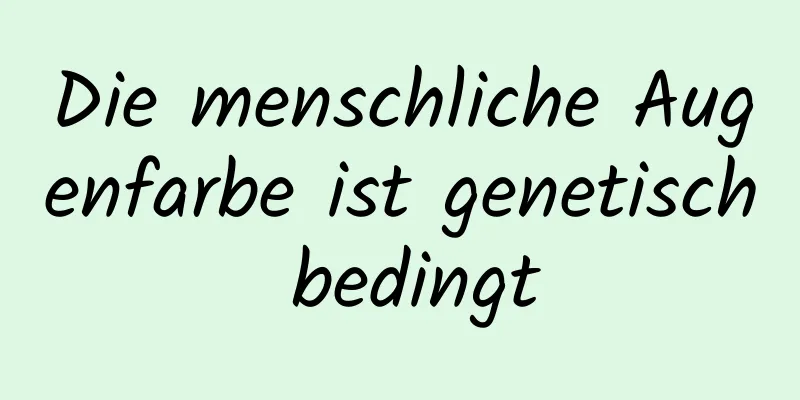 Die menschliche Augenfarbe ist genetisch bedingt