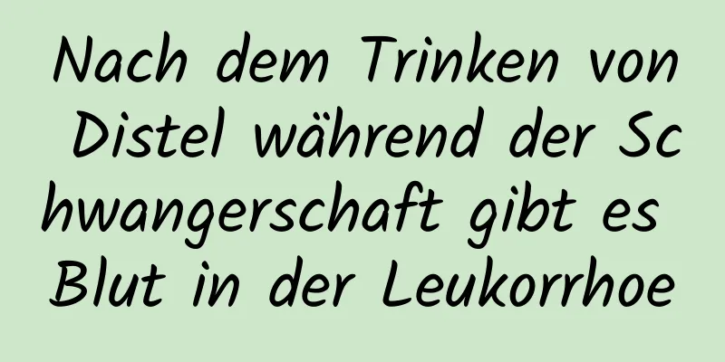 Nach dem Trinken von Distel während der Schwangerschaft gibt es Blut in der Leukorrhoe