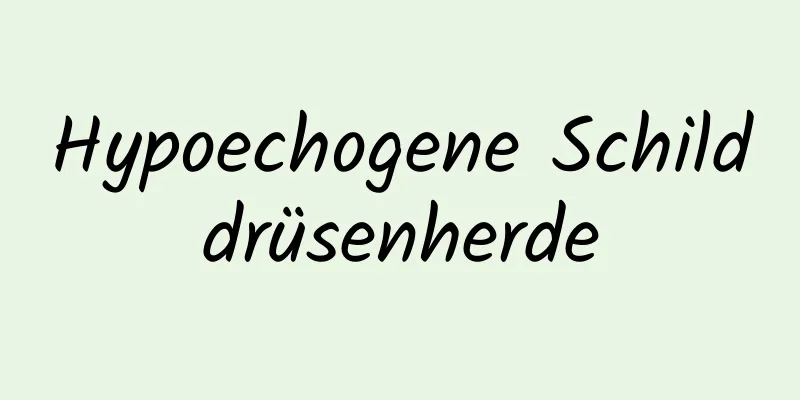 Hypoechogene Schilddrüsenherde