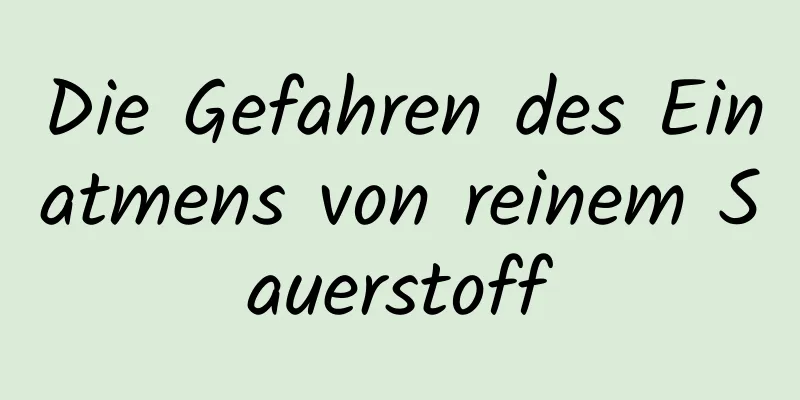 Die Gefahren des Einatmens von reinem Sauerstoff